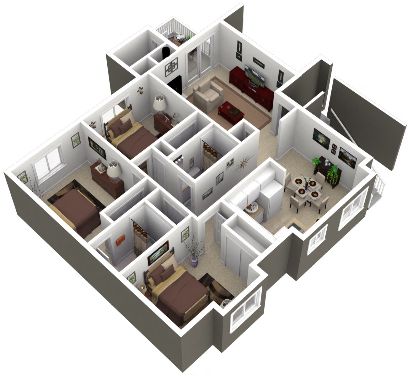Ridgegate Apartments_Kent WA_Floor Plan_TheCedar_Two Bedroom Two Bathroom Ridgegate Apartments_Kent WA_Floor Plan_TheCedar_Two Bedroom Two Bathroom